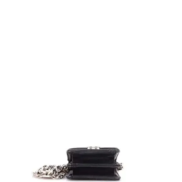 Chanel Coco Enamel Strap Flap Clutch #225777C22B - Picture 4 of 7